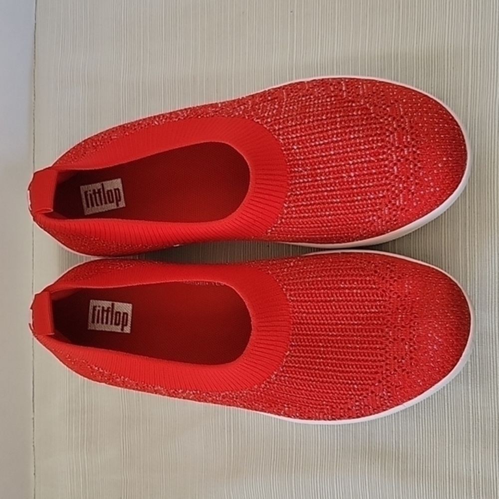 Fitflop Womens Uberknit Slip On BallerinaFlats Classic Red US‎ Size 7 H95-203 - Picture 2 of 5
